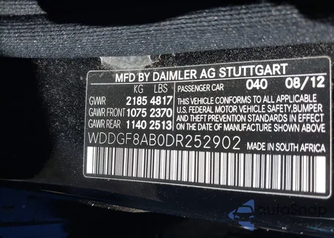 2013 Mercedes-Benz C 300 Luxury 4Matic из США, поврежденный, VIN WDDGF8AB0DR252902